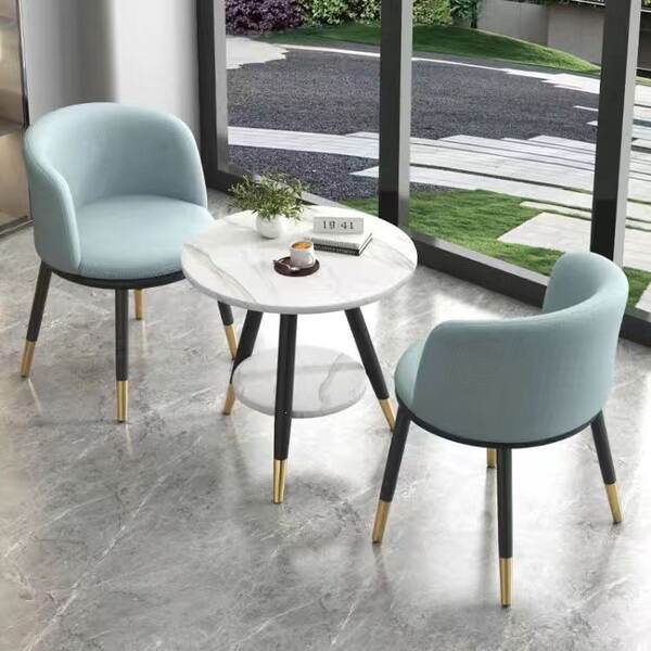 Mesa e cadeiras de varanda casual estilo nórdico moderno simples à moda intercâmbio