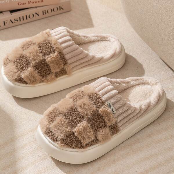 Chinelo de Felpa Quente para Mulher