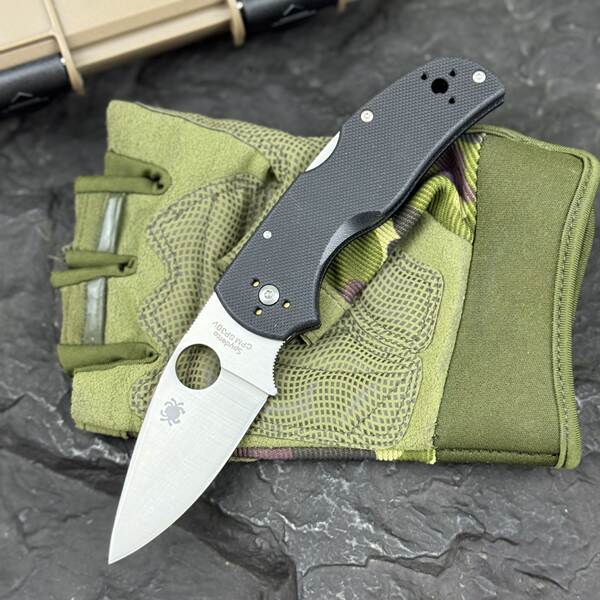 Armadilha de fibra de carbono Spider C41 VG10 Armadilha de fio de caça de campo ao ar livre Tactical Defensive Pocket EDC Tools Knife