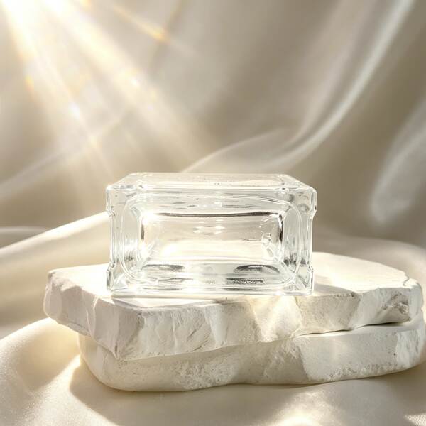 50ml/100ml garrafa de perfume de diamante leve com cobertura espessa de vidro transparente garrafa de perfume em branco