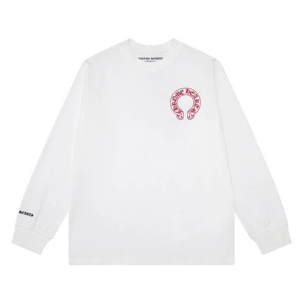 T-shirt correto cross-border Chrome Heart de alta qualidade dupla de algodão puro para homens e mulheres