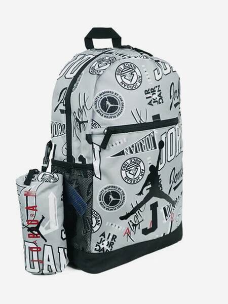 Mochila infantil Nike Jordan com zíper e padrão fashion clássico DJ5649-014