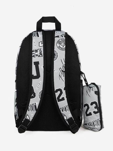 Mochila infantil Nike Jordan com zíper e padrão fashion clássico DJ5649-014