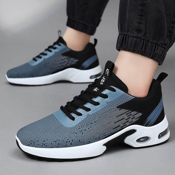 Sapatos masculinos de verão novos fabricantes de vendas diretas de colchões de ar suaves com centenas de sapatos esportivos a granel transfronteiriços de tecelagem aérea