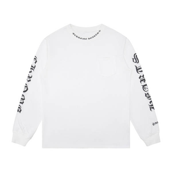 T-shirt correto cross-border Chrome Heart de alta qualidade dupla de algodão puro para homens e mulheres