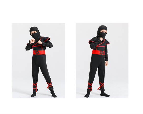 Halloween cosplay roupas infantis dança de ninja dança de fogo negro jogo de vestir cena de desempenho jogo de animação