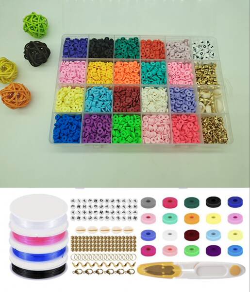 Conjunto de Contas de Cerâmica para Colar