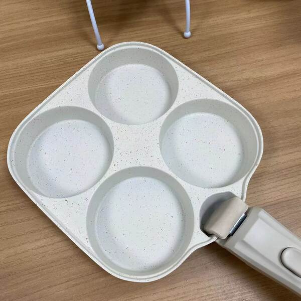 Cozinheiro de ovos multi-funcional de quatro buracos desmontável transfronteiriço de grão de trigo sem adesivo de cozinha multi-funcional de fundo plano universal