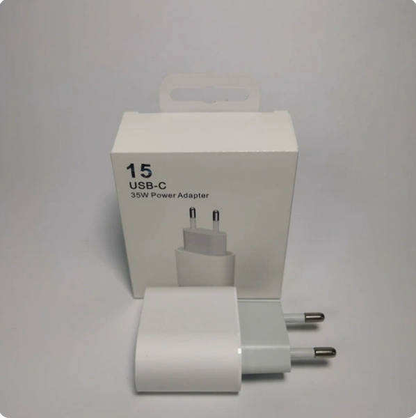 Cabeça de carregamento de celular padrão europeu pd20w para Apple 15 carregador iPad kit linha de dados pd 35w