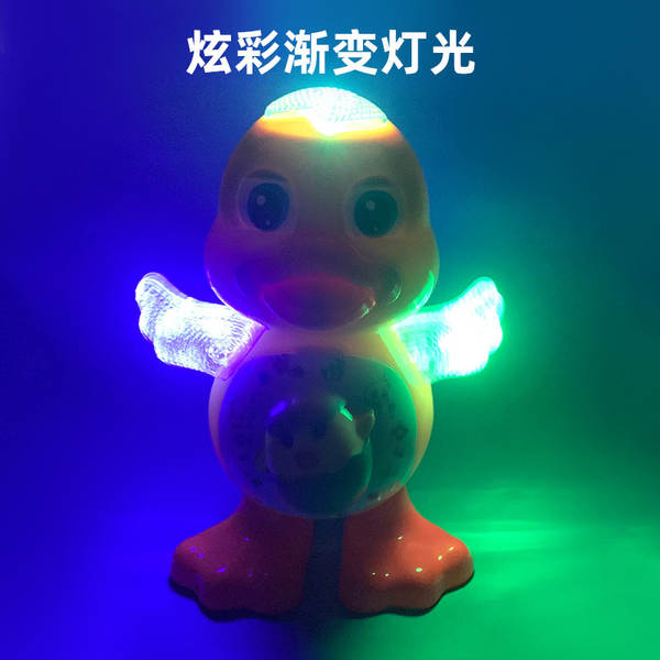 A música vai cantar, dançar, dançar, bater caricaturas de pato elétrico de luzes de música para vender brinquedos quentes
