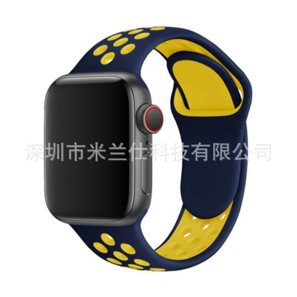 Pulseira esportiva de silicone nike dupla cor S11 compatível com apple iwatch 6 7 8 9 10 SE
