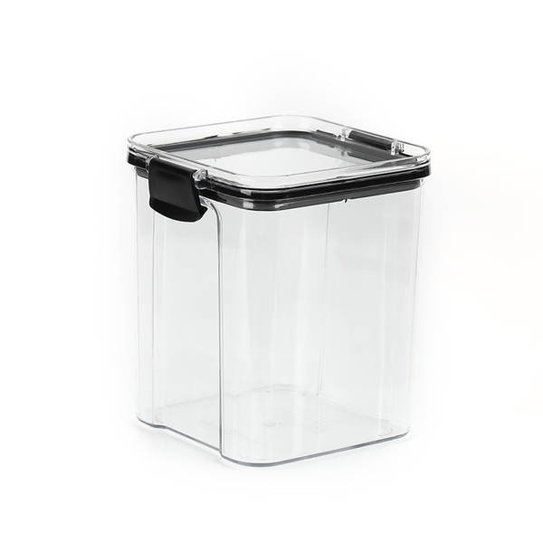 Caixa de enchimento de plástico transparente de classe alimentar caixa de enchimento quadrada de engrossamento de tanques de armazenamento de grãos de cinco grãos de enchimento de tanques