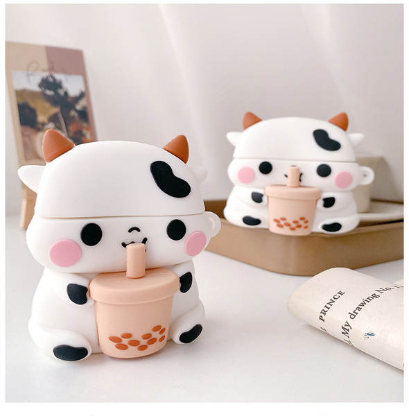 Capa fofa para airpods pro - desenho leite com tapioca apple fone bluetooth 2ª geração