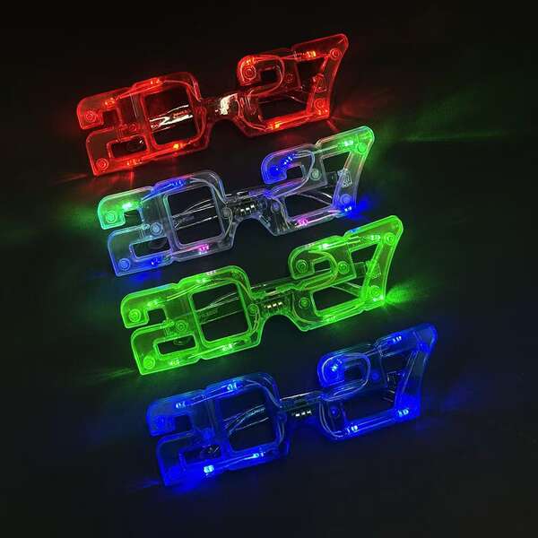Lentes transfronteiriças do Ano Novo 2027 LED lentes digitais de flash bar festa de festa de brinquedos de brinquedo