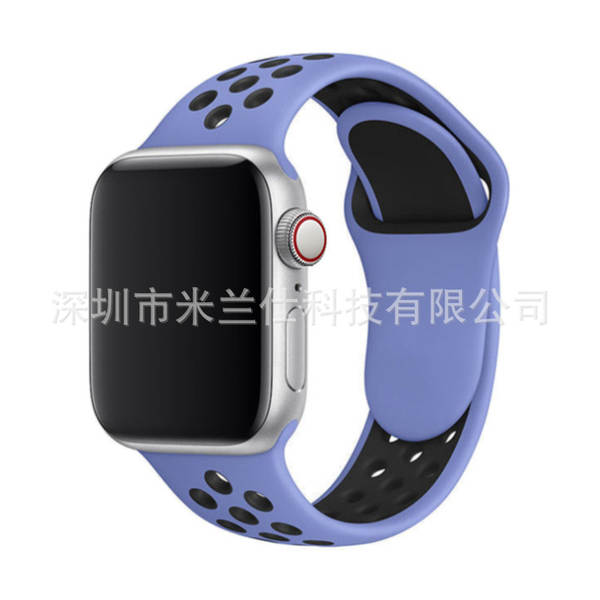 Pulseira esportiva de silicone nike dupla cor S11 compatível com apple iwatch 6 7 8 9 10 SE
