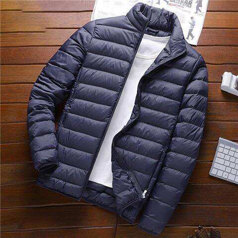 Jaqueta parka alemã premium ultraligeira em pluma de pato, tamanho grande masculino, outono-inverno, isolamento térmico