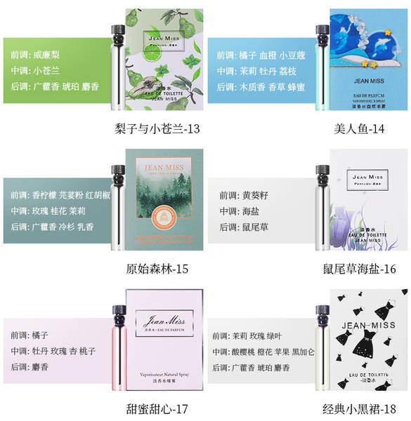 小城伊香品牌女士卡片香水小样持久留香跨境外贸爆款男士香水批发
