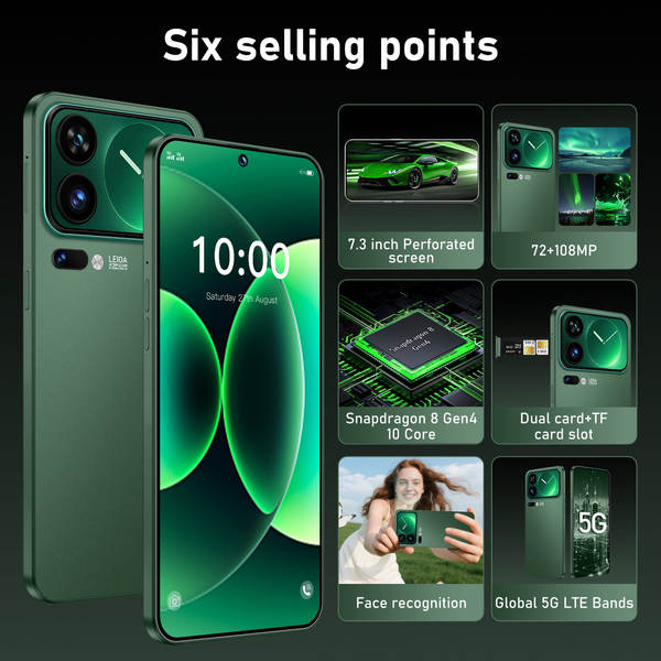 M17 Pro Max celular 16+1TB Android inteligente de 7,3 polegadas de tela grande fonte fábrica de venda direta para distribuição completa
