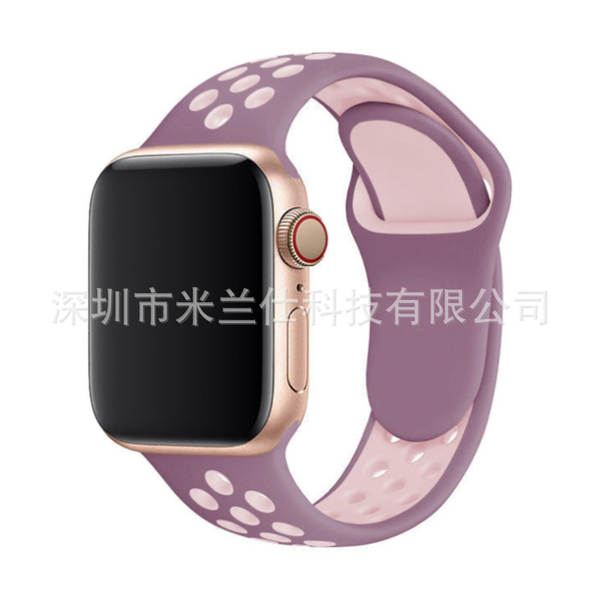Pulseira esportiva de silicone nike dupla cor S11 compatível com apple iwatch 6 7 8 9 10 SE