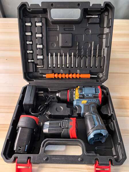 16.8V Comércio Exterior Carregamento elétrico de borracha de lítio de cobre puro sem borracha manual de borracha elétrica multifuncional kit de ferramentas de parafuso elétrico