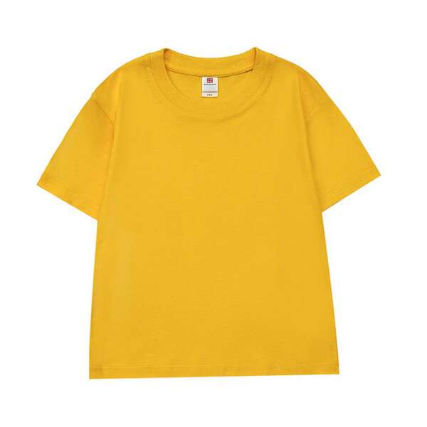 Camiseta de algodão puro para crianças 220 gramas de algodão personalizado padrão de logotipo para crianças vestido de verão para o comércio exterior