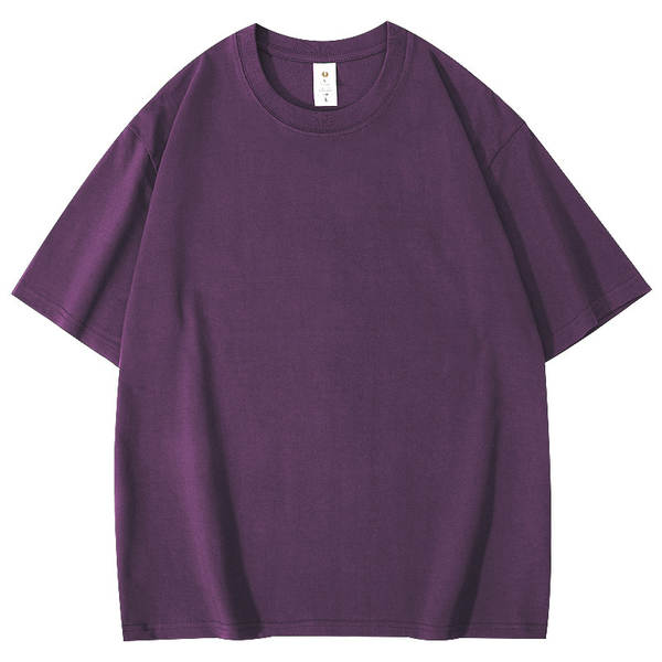 T-shirt de algodão curto personalizado padrão de logotipo de roupa de trabalho de casaco de algodão 220 gramas transfronteiriço comércio exterior atacado