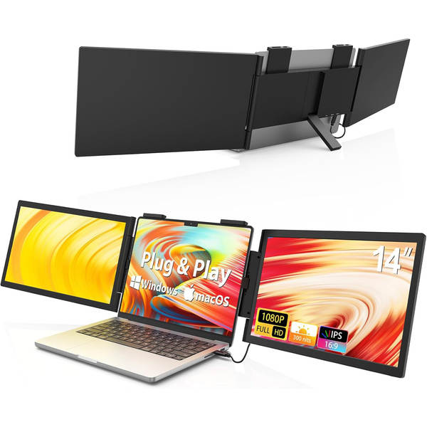 Novo monitor portátil de 14 polegadas e 15,6 polegadas com tela dupla portátil com tela dupla