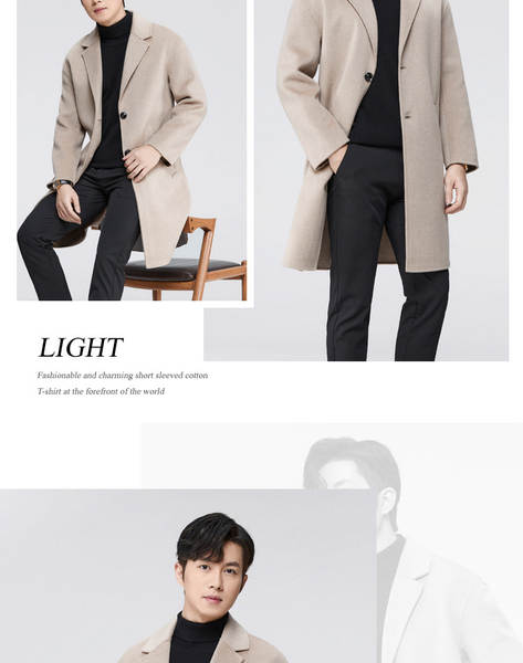 Casaco de lã masculino