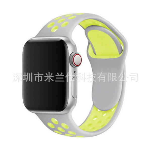Pulseira esportiva de silicone nike dupla cor S11 compatível com apple iwatch 6 7 8 9 10 SE