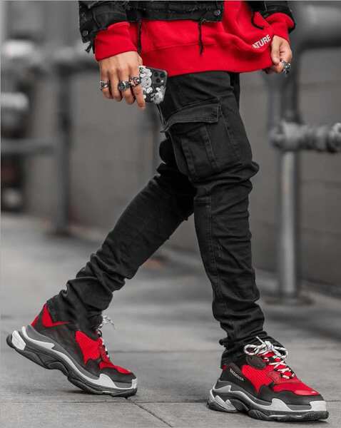 2022 Euro-americano transfronteiriço novo jeans masculino bolso lateral pequeno pé apertado jeans