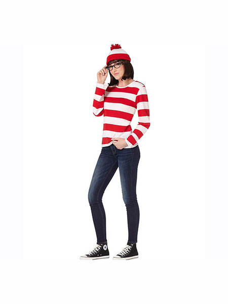 Where's Wally, onde os filhos de Wally estão vestidos com roupas cosplay
