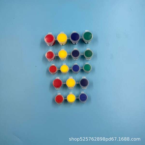 Kit de tintas de acrílico 4 cores 3mldiy pinturas coloridas de bonecos de pintura de tinta de cor com certificação da UE para o meio ambiente