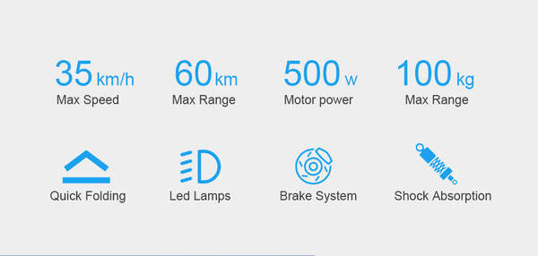 KUGOO T3 triciclo elétrico 500W 60V 60KM faixa de rodagem motorizada triciclo 3 rodas