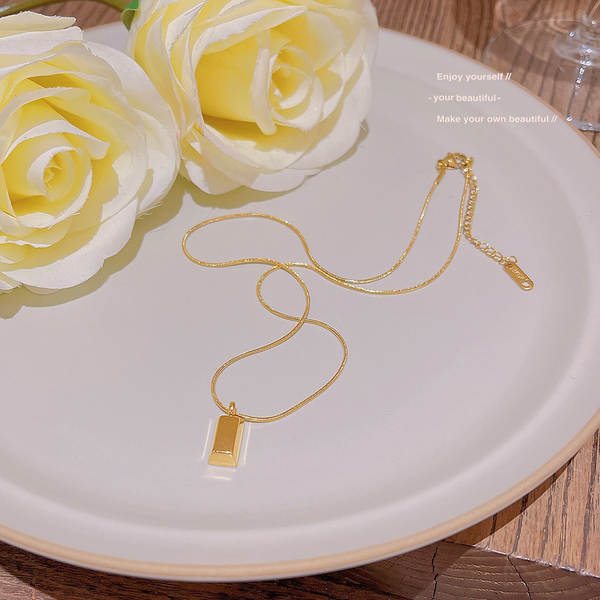 Colar feminino em titânio aço luxo não desbota versátil pendente sofisticado design exclusivo minimalista corrente clavícula acessório importação