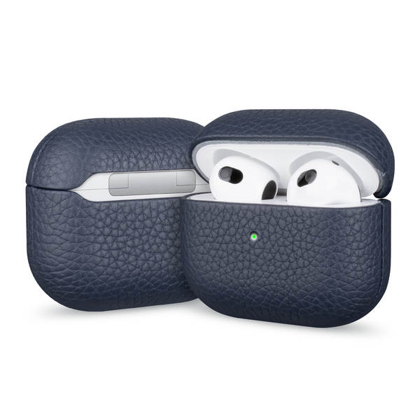 Compatível com AirPods Pro 3 Series AirPods couro genuíno textura jacaré capa protetora para fone Apple