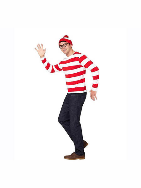 Where's Wally, onde os filhos de Wally estão vestidos com roupas cosplay