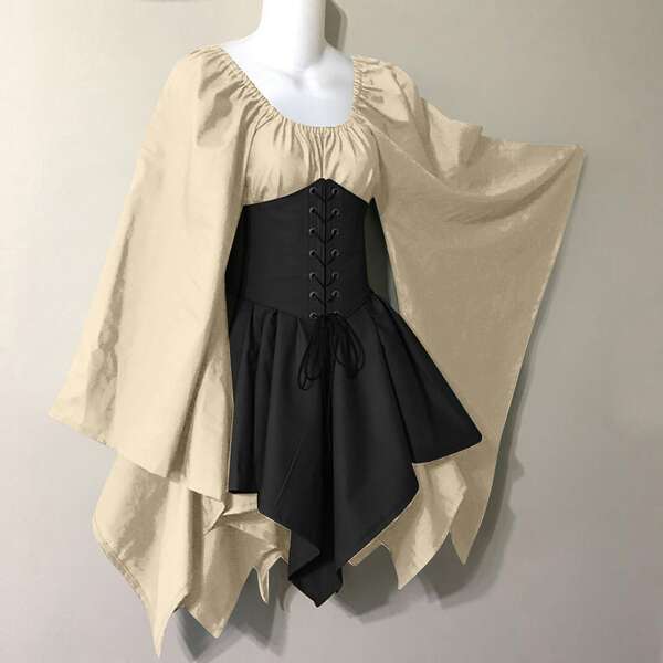 Vestido de longa-metragem feminino do drama medieval do Renascimento