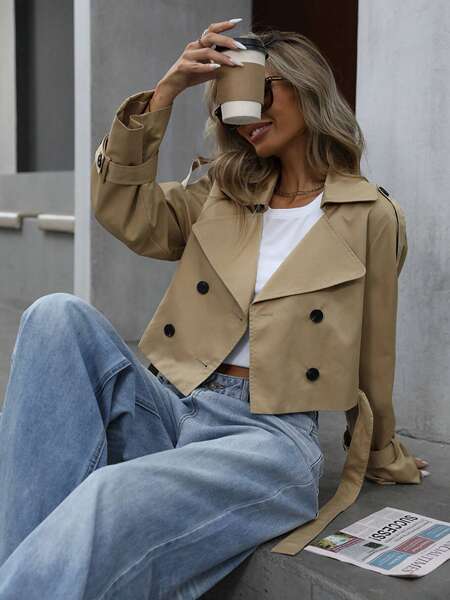 Jaqueta feminina de inverno curta