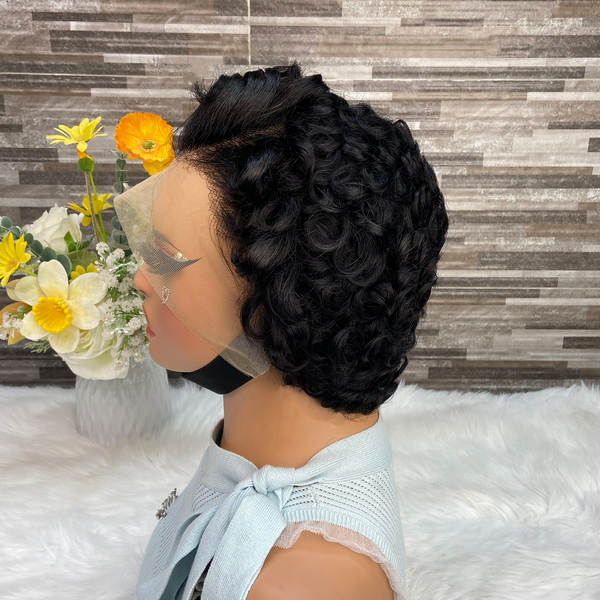 13x4 Pixie Cut Wig Cabeleireiro de Cabelo Curto