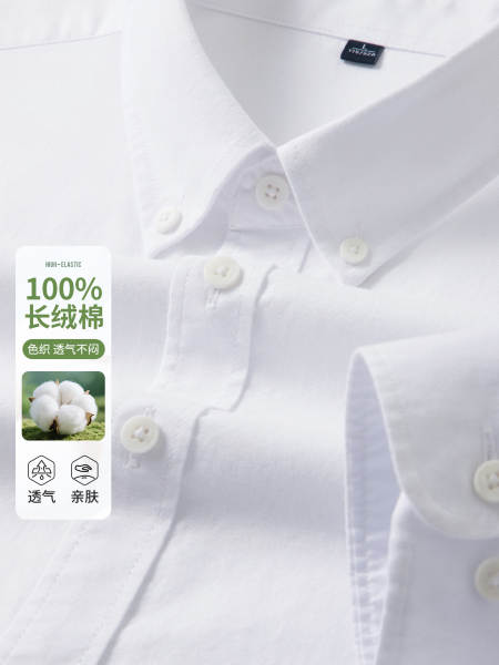 T-shirts masculinos de madeira de algodão puro Oxford T-shirts masculinos com mangas compridas T-shirts masculinos de primavera de 2025
