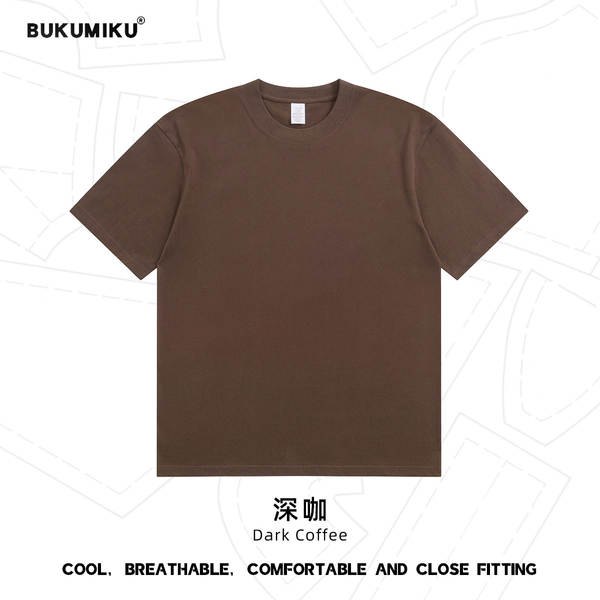 230 gramas de algodão puro de manga curta para homens T-shirt personalizado de cor pura Lonely indie logo cultura T-shirt