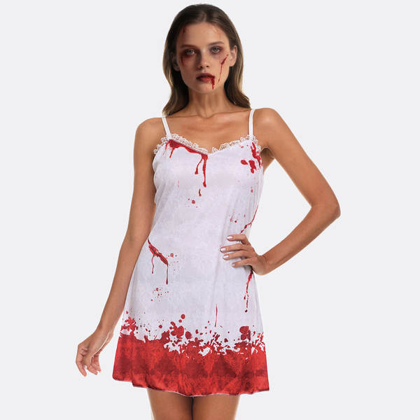 A noiva de Halloween tem um estilo fantástico de vestir-se de costume.