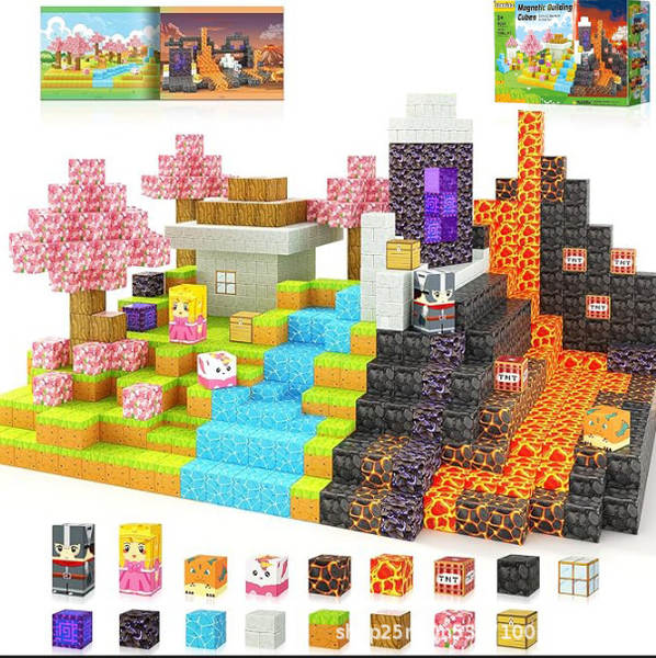 Amazon Magnetic Buiding Cubes Brinquedos de Construção Magnética
