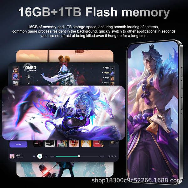 Novo smartphone transfronteiriço i17 Pro Max de alta definição 16+1TGB Android 14 tela 7.3 4G
