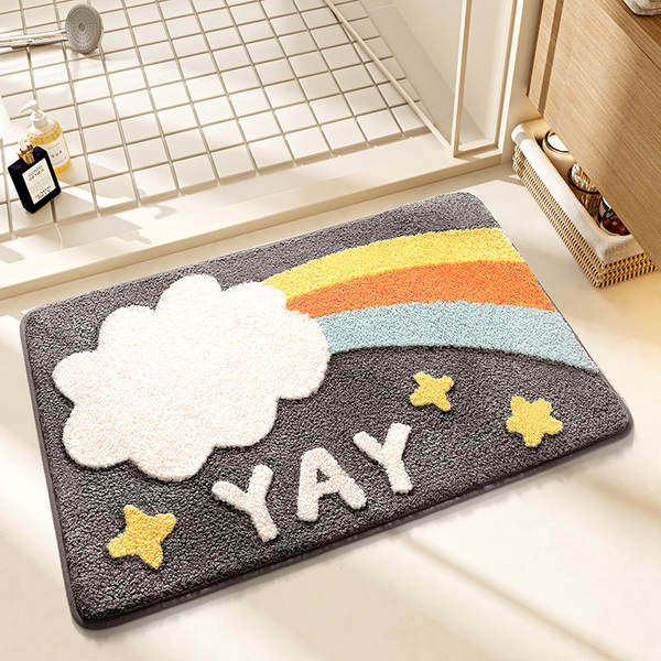 Tapete transfronteiriço de banheiro tapete de água porta de banheiro casa espessamento simples sala de estar criativa suave anti-deslizamento