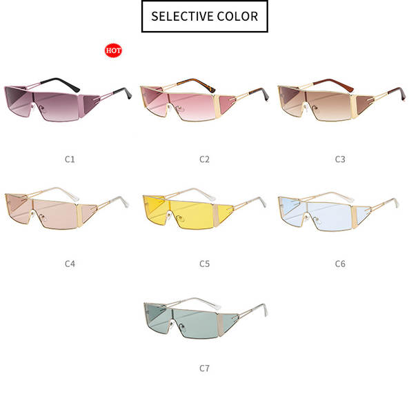 Óculos de sol quadrado estilo europeu e americano novo modelo conectado personalizado versátil street wear influencer mesma tendência óculos escuro trendy