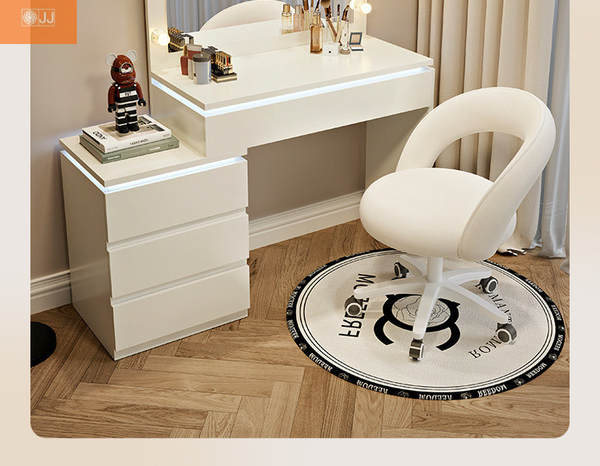 Moderna mesa de maquiagem de quarto de pequeno porte nova mesa de maquiagem de creme de vento inteligente com iluminação do armário único