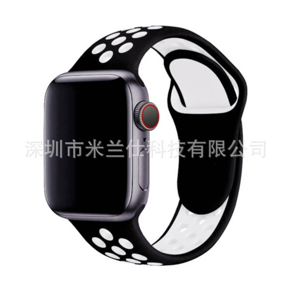 Pulseira esportiva de silicone nike dupla cor S11 compatível com apple iwatch 6 7 8 9 10 SE