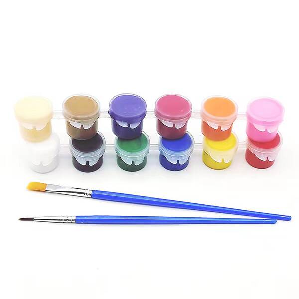 Painéis de acrílico para bonecas 3 ml 12 cores 6 cores Painéis de pintura de pedra para crianças