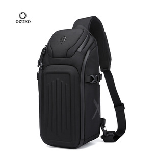 OZUKO Saco de peito masculino sensível à inclinação avançado Saco de esporte à prova d'água Multifuncional para viagens e saídas